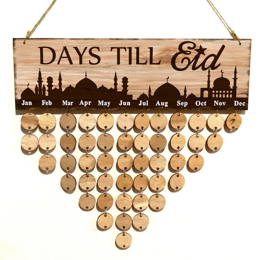 TB Mix Eid Mubarak Heimdekoration Holzkalender