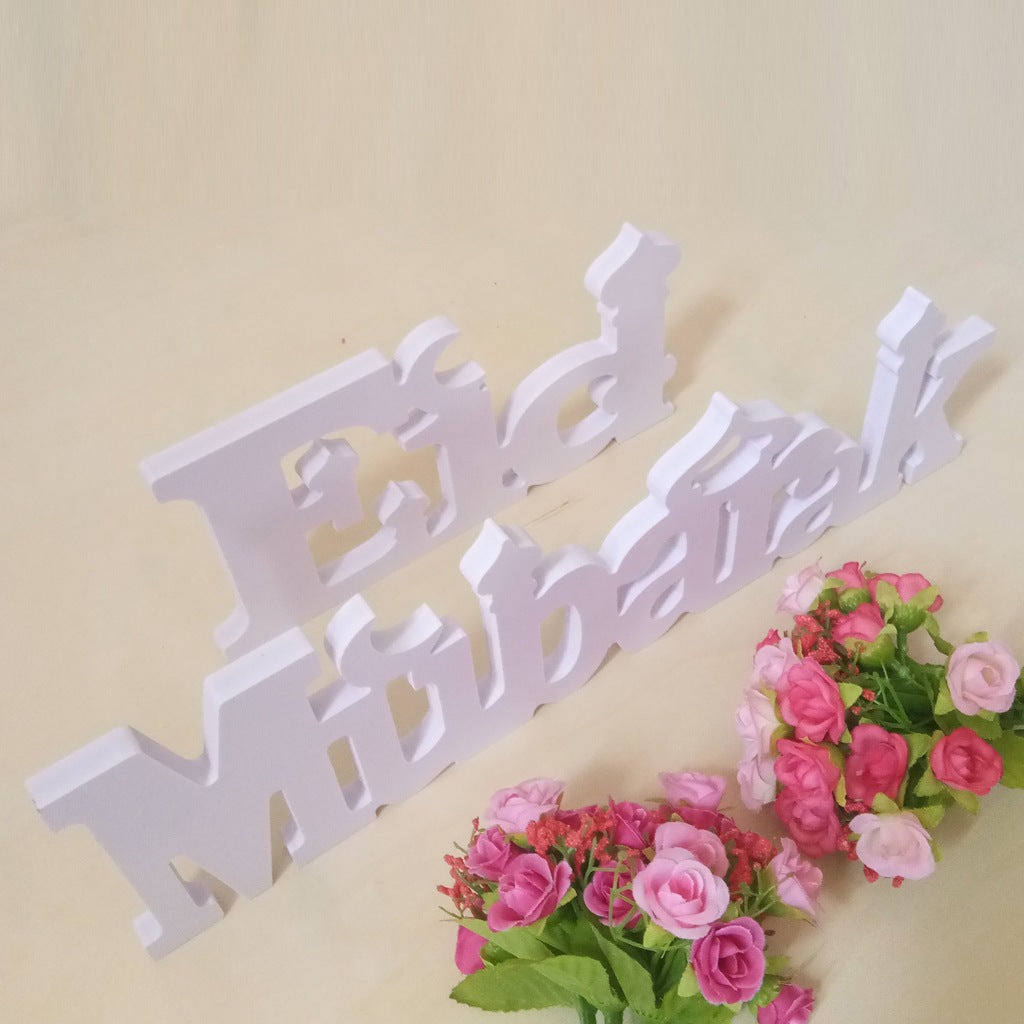 TB Mix Wood Plastic Letter Ramadan Table Home Decoration Decoration Crafts