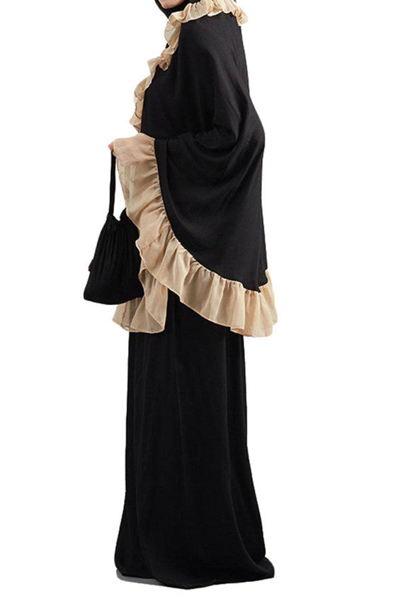 TB Mix Muslimische Kinder Ramadan Mädchen Langarm Kleid Hijab Abaya Robe Arabischen Dubai Kinder Kaftan Kopftuch Islamische Kinder Robe Jilbab