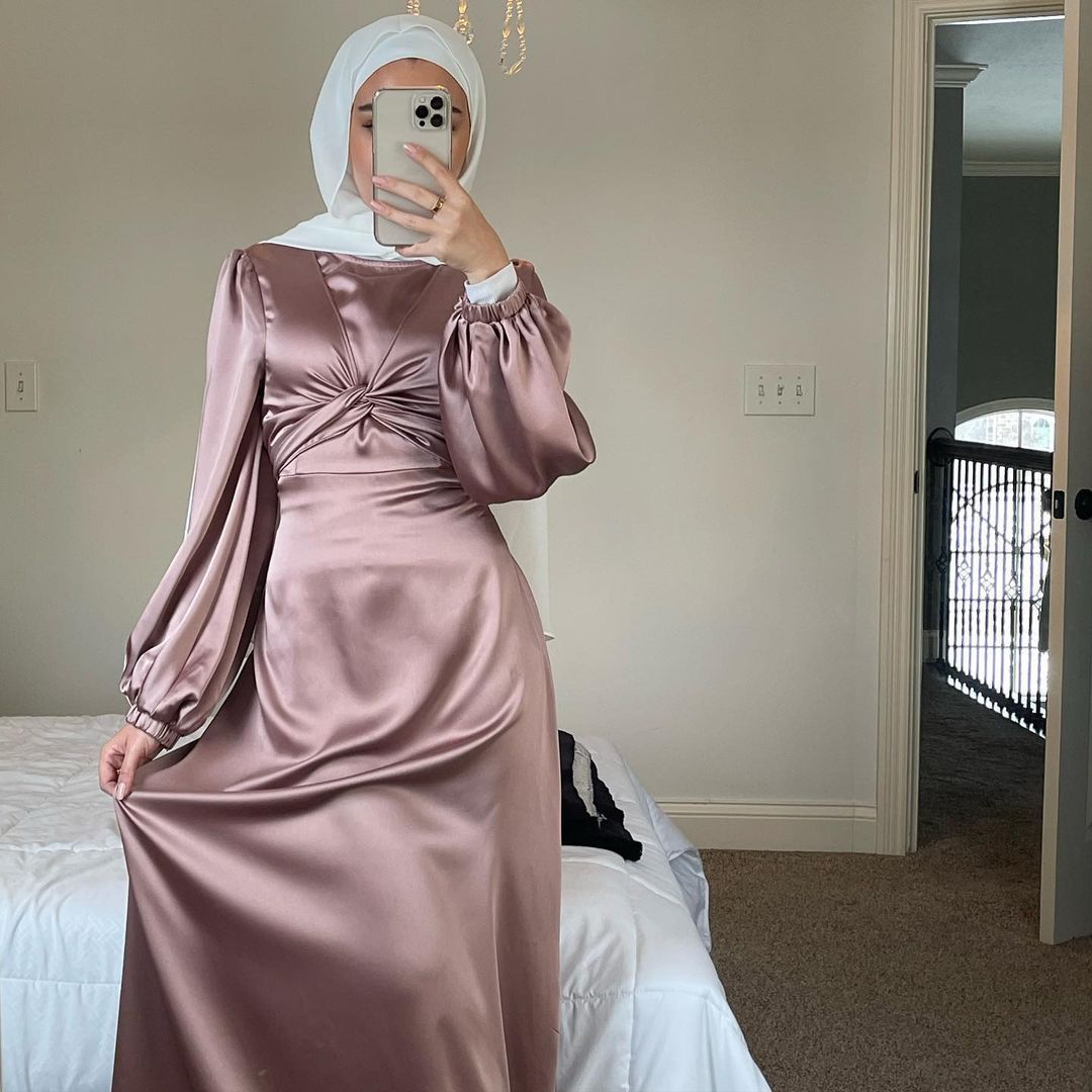 TB Mix Ramadan Eid Mubarak Kaftan Dubai Abaya Türkei Muslimische Frauen Hijab Satin Kleid Islam Kaftan Marocain Kleider Vestidos Robe Femme