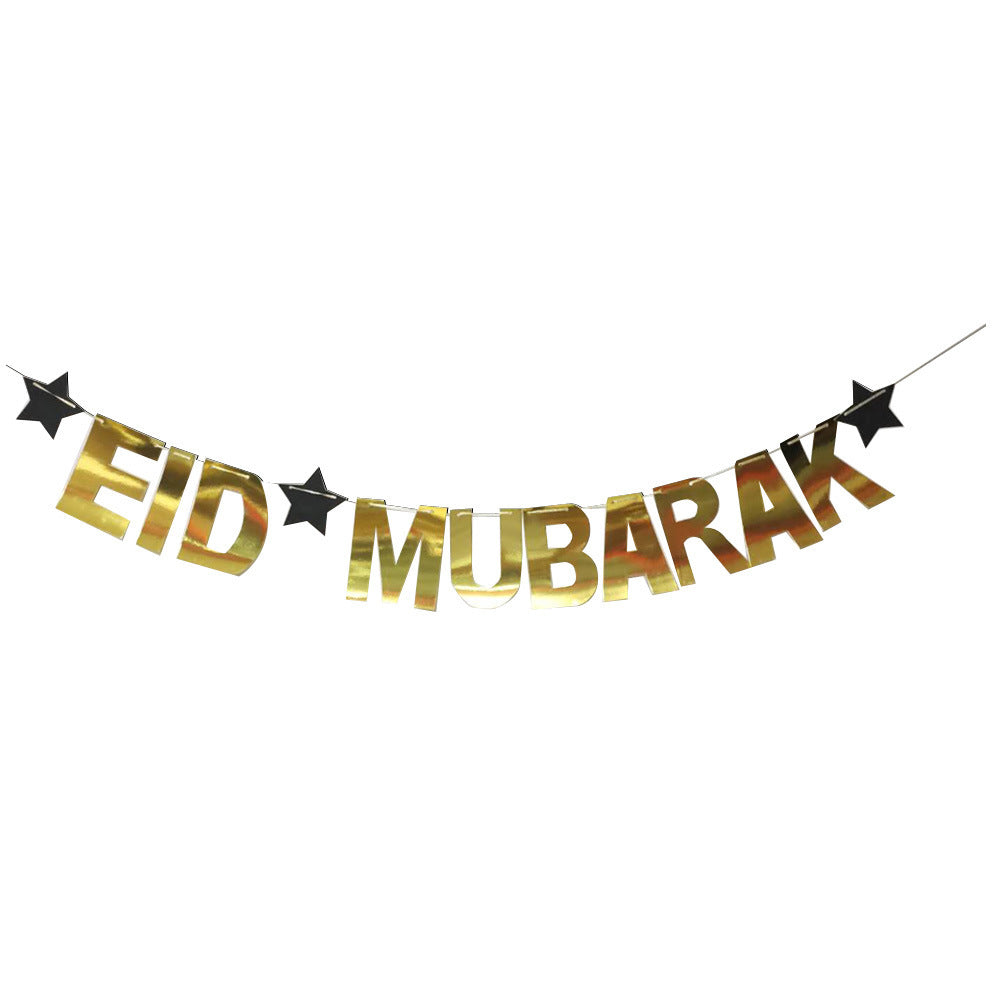 TB Mix Eid Mubarak Dekoriert Flagge Ziehen Eid Mubarak Ramadan Frohe Feiertage Party Layout Banner