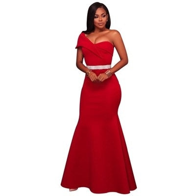 TB Mix Damen Sexy Party Maxi Rot Sexy Kleid Abendkleider