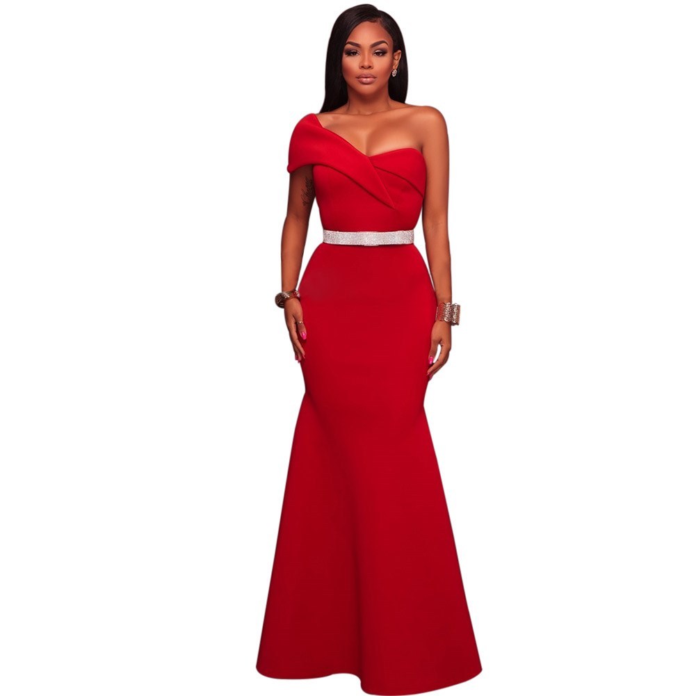 TB Mix Damen Sexy Party Maxi Rot Sexy Kleid Abendkleider