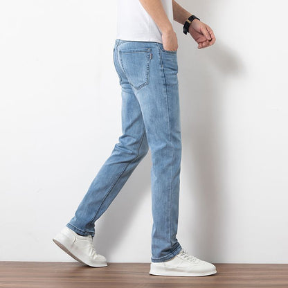 TB Mix Lockere Jugend Gerade Slim Fit Elastische Trend Herren Jeans