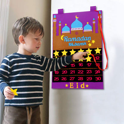 TB Mix Ramadan Dekoration Eid Kalender 30 Tage Eid Wandteppich für Kinder