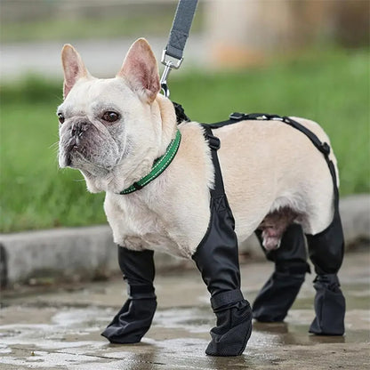 TB Mix Wasserdichte Hundeschuhe, verstellbare Hundestiefel, atmungsaktive Haustierschuhe für Spaziergänge im Freien, weiche französische Hundeschuhe, Pfotenschutz für Haustiere, Haustierprodukte