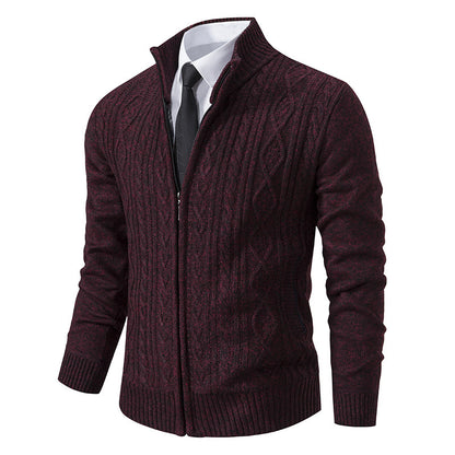 TB Mix Herren Stehkragen Casual Fashion Cardigan Pullover Mantel