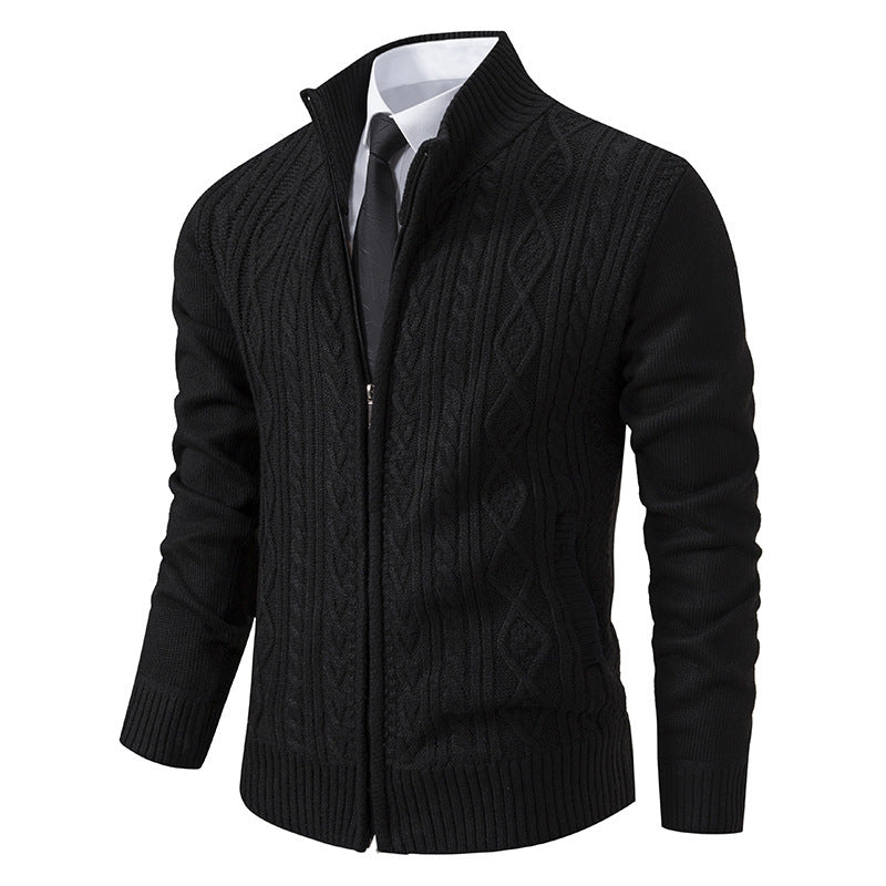 TB Mix Herren Stehkragen Casual Fashion Cardigan Pullover Mantel