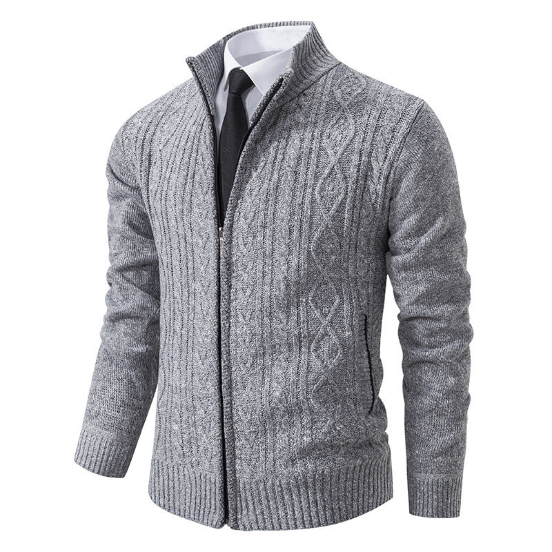 TB Mix Herren Stehkragen Casual Fashion Cardigan Pullover Mantel