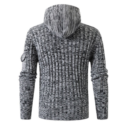 TB Mix Slim Fit Herrenpullover mit Hornknöpfen