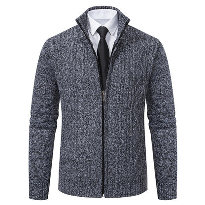 TB Mix Herren Stehkragen Casual Fashion Cardigan Pullover Mantel