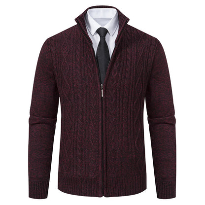 TB Mix Herren Stehkragen Casual Fashion Cardigan Pullover Mantel