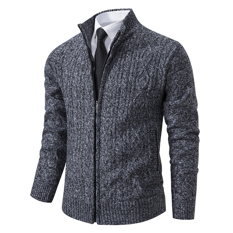 TB Mix Herren Stehkragen Casual Fashion Cardigan Pullover Mantel