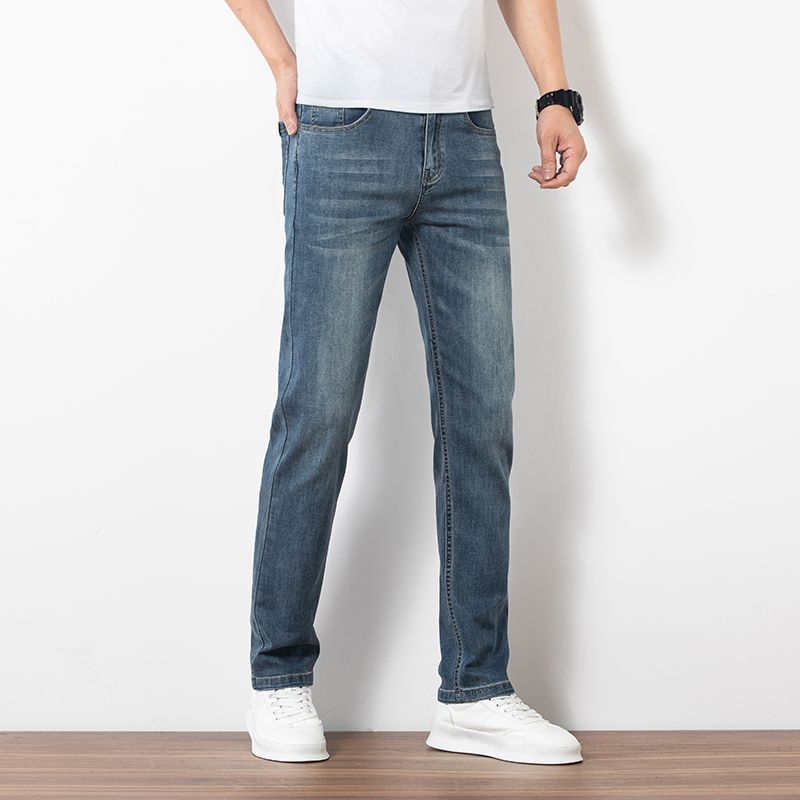 TB Mix Lockere Jugend Gerade Slim Fit Elastische Trend Herren Jeans