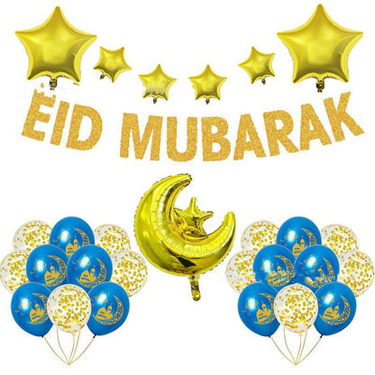 TB Mix Eid Latex Aluminiumfolie Ballon Kombination Glitzerpapier