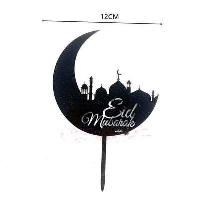 TB Mix Muslim Islam Happy Eid Mubarak Acrylic Cake Insert Plugin – Eid Dekoration für Ihre Feier