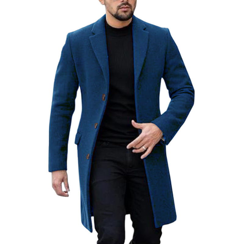 TB Mix Einreihiger Cardigan Wollmantel Herrenmantel