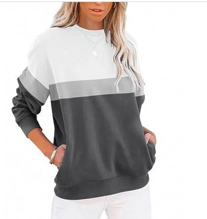 TB Mix Langarm-Sportpullover mit farblich passendem Rundhalsausschnitt für Damen