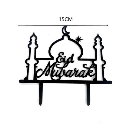 TB Mix Muslim Islam Happy Eid Mubarak Acrylic Cake Insert Plugin – Eid Dekoration für Ihre Feier