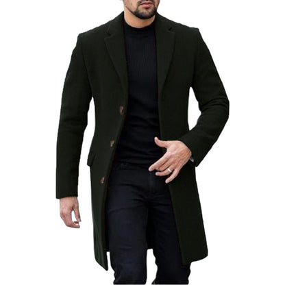 TB Mix Einreihiger Cardigan Wollmantel Herrenmantel